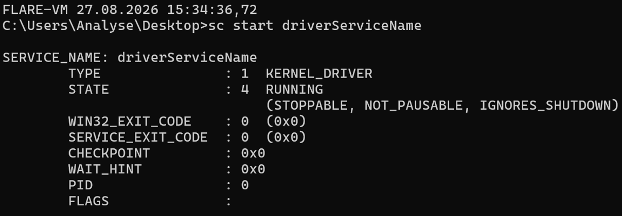 SC.exe Start Service
